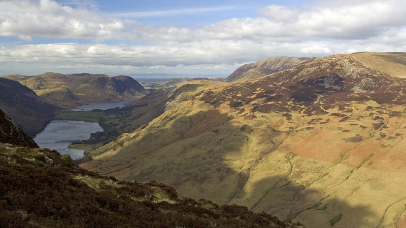 Buttermere and Crummock Water from Honister Crag Buttermere and Crummock Water from Honister Crag