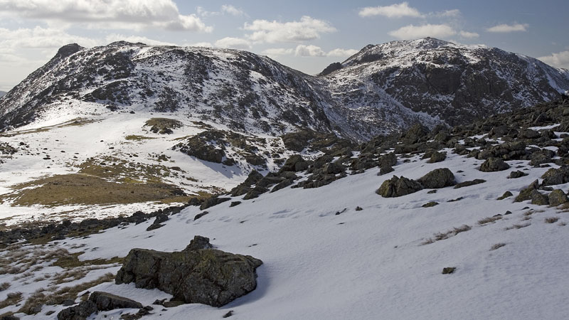 Ill Crag & Scafell Pike from Great End Ill Crag & Scafell Pike from Great End