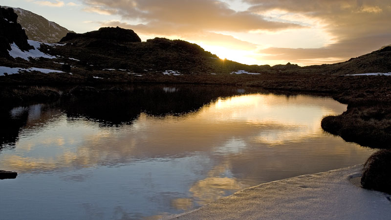 Sunset over High House Tarn Sunset over High House Tarn