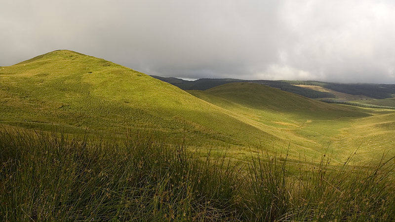 Sun breaks through early mist onto Foel Grafiau Sun breaks through early mist onto Foel Grafiau