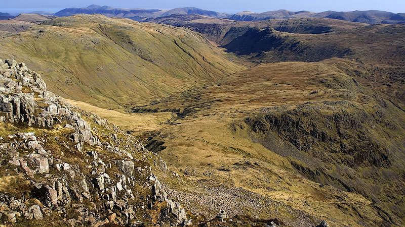 Langstrathdale from Bow Fell North Top Langstrathdale from Bow Fell North Top