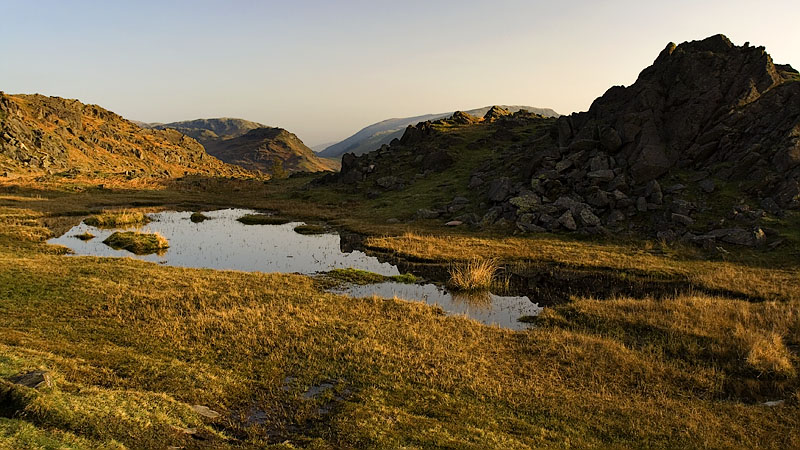 Small tarn above Huntingstile Crag Small tarn above Huntingstile Crag