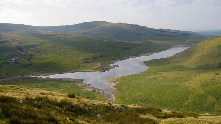 Nant-y-moch from Banc Llechwedd-mawr Nant-y-moch from Banc Llechwedd-mawr
