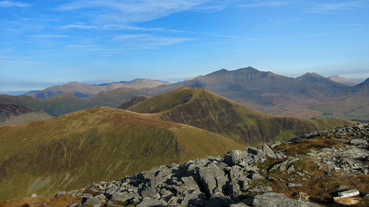 View back along the ridge from Craig Cwm Silyn View back along the ridge from Craig Cwm Silyn