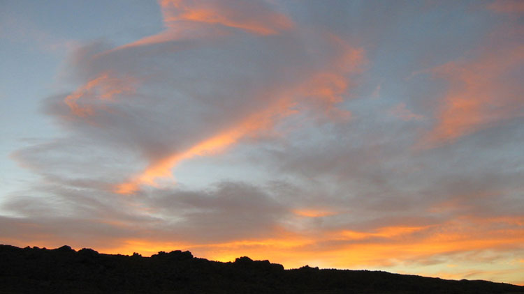 Evening sky over Mynydd Graig Goch Evening sky over Mynydd Graig Goch