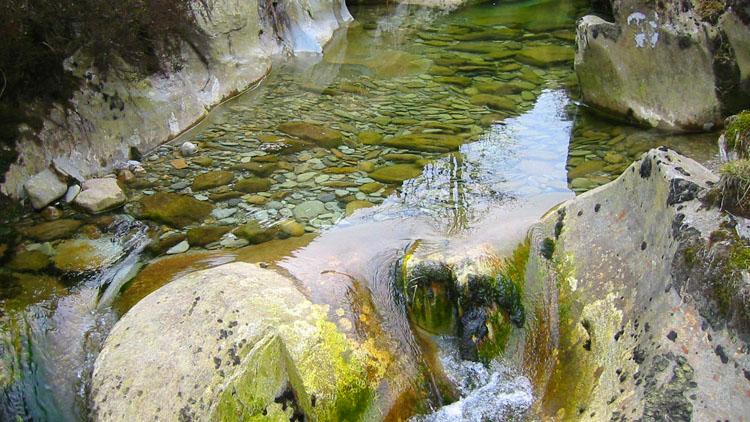 Rock pools in the Nant yr lau gorge Rock pools in the Nant yr lau gorge