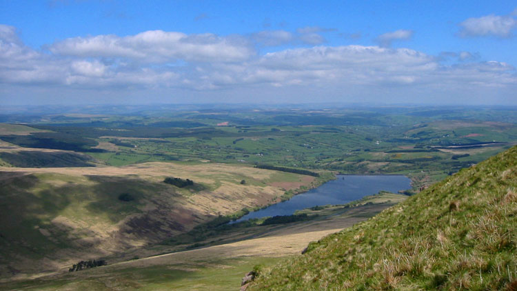 Cray reservoir from Fan Gyhirych Cray reservoir from Fan Gyhirych