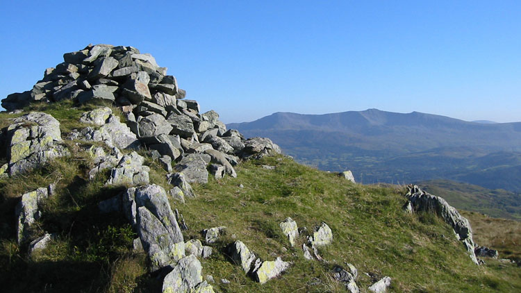 Y Garn summit with Cader Idris beyond Y Garn summit with Cader Idris beyond