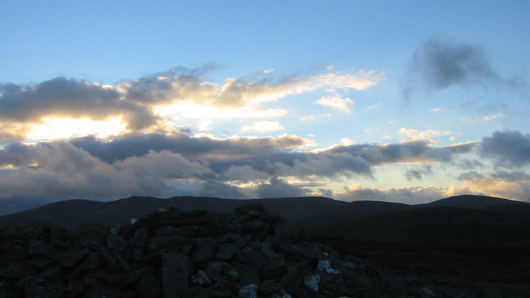 Turbulent evening sky from tent pitch on Mynydd Tarw Turbulent evening sky from tent pitch on Mynydd Tarw