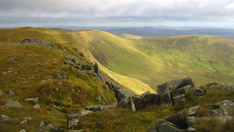 Cadair Berwyn & Tomle from Cadair Berwyn New Top Cadair Berwyn & Tomle from Cadair Berwyn New Top