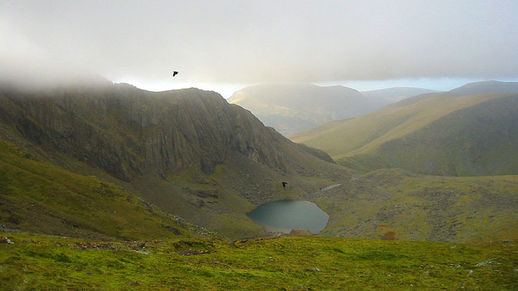 Llyn Du’r Arddu & a pair of ravens Llyn Du’r Arddu & a pair of ravens