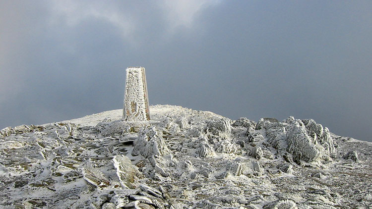 Garnedd Ugain trig point Garnedd Ugain trig point