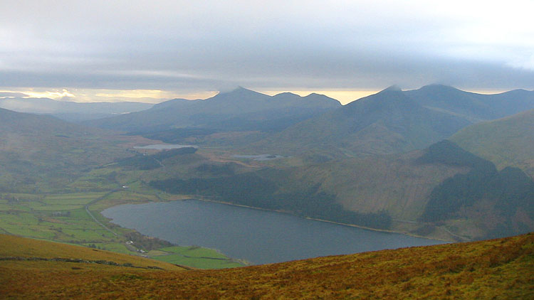 Nantlle mountains from Foel Gron Nantlle mountains from Foel Gron