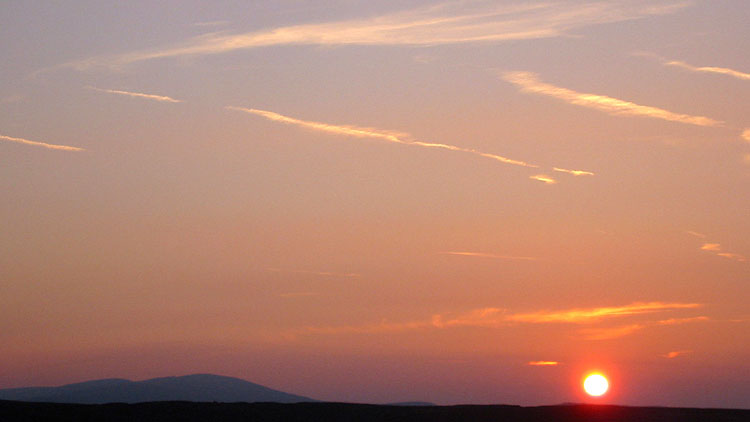 Sunrise from Cefn Gwyntog pitch Sunrise from Cefn Gwyntog pitch