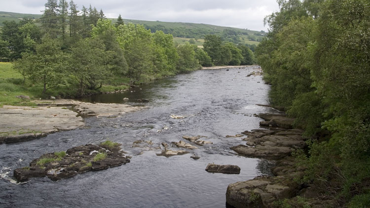 The Tees from the footbridge The Tees from the footbridge