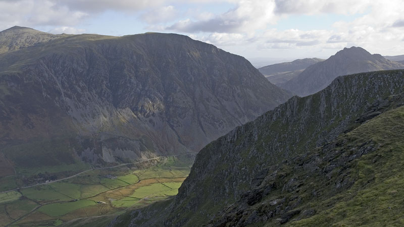 Sunlight in the Nant Ffrancon valley Sunlight in the Nant Ffrancon valley