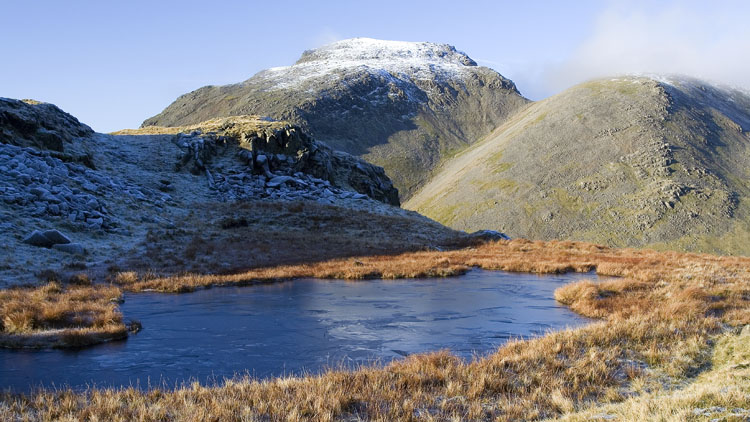Seathwaite Fell tarn with Great Gable & Green Gable Seathwaite Fell tarn with Great Gable & Green Gable