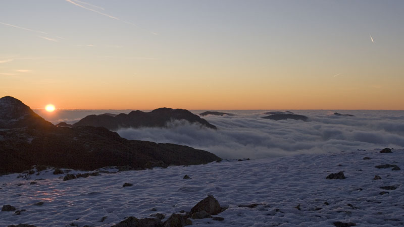 Sunrise over the inversion Sunrise over the inversion