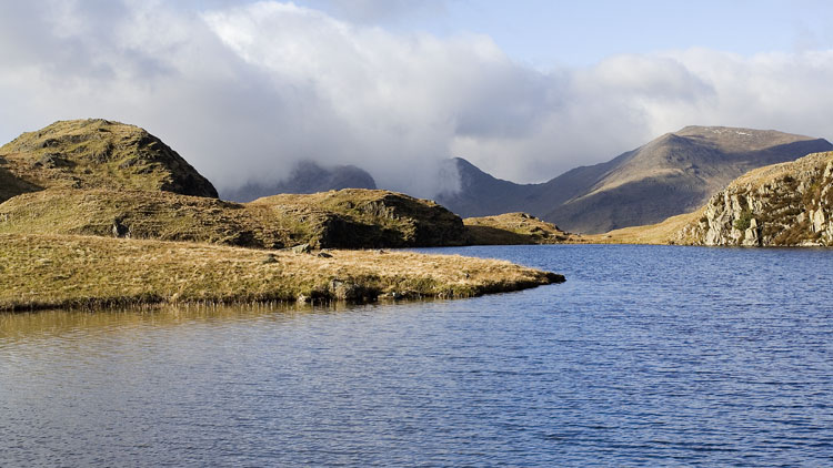 Angle Tarn & mist on Fairfield