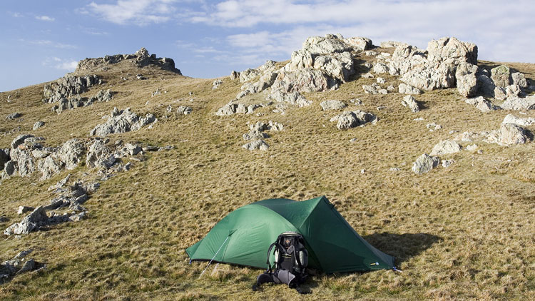 Pitch on Moel Llyfnant Pitch on Moel Llyfnant