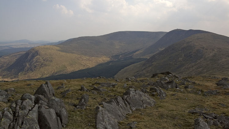 View along the Rhinns of Kells from the summit of Meaul