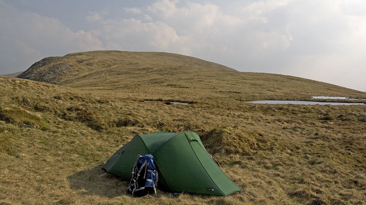 Pitch at the tarns near Goat Craigs