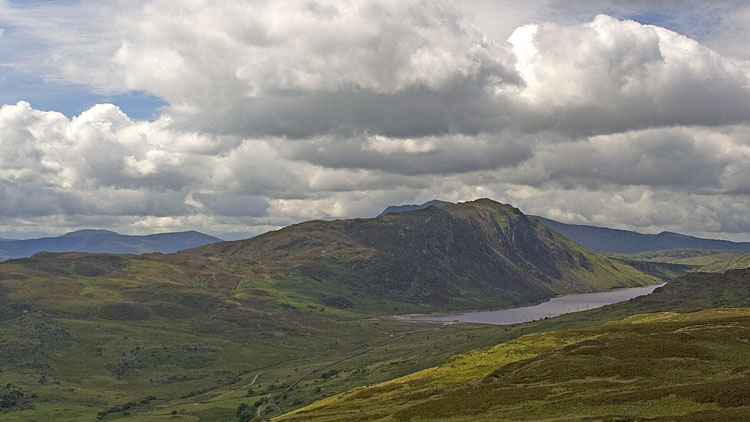 Creigiau Gleision & Llyn Cowlyd from Moel Eilio Creigiau Gleision & Llyn Cowlyd from Moel Eilio