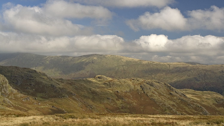 Crag Quarter & Kentmere Pike ridge from Sallows Crag Quarter & Kentmere Pike ridge from Sallows