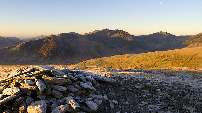 Early light on the Ogwen mountains