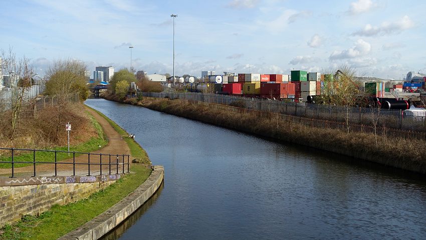 Freight terminal and start of the urban section
