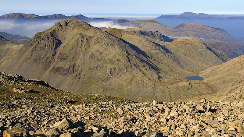 Great Gable & Styhead Tarn from Scafell Pike Great Gable & Styhead Tarn from Scafell Pike