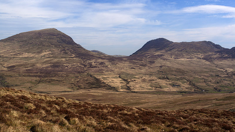 Pen Llithrig y Wrach & Creigiau Gleision from the lower ridge Pen Llithrig y Wrach & Creigiau Gleision from the lower ridge