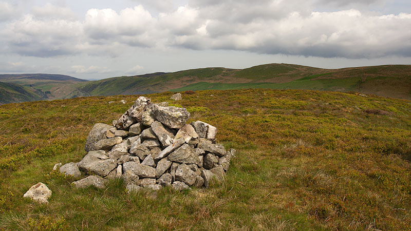 Summit of Craig Rhiwarth & Post Gwyn beyond Summit of Craig Rhiwarth & Post Gwyn beyond