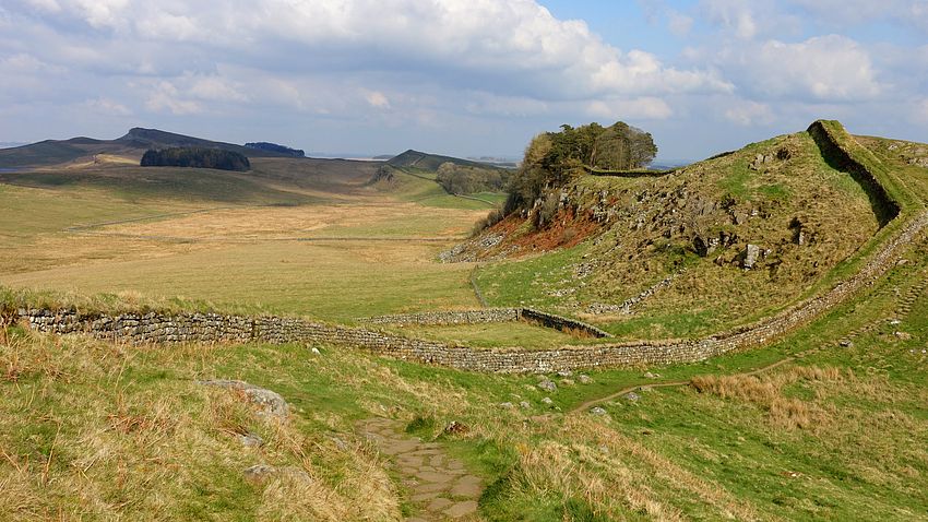 Wall near Hotbank Crags