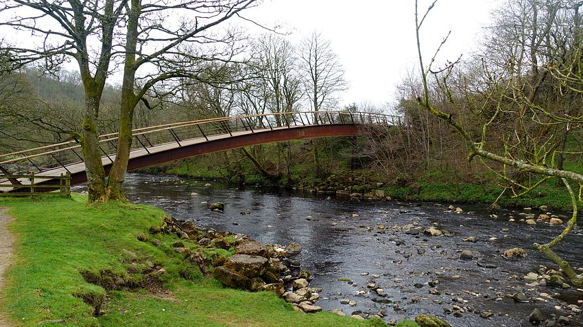 Modern footbridge near Roman Bridge