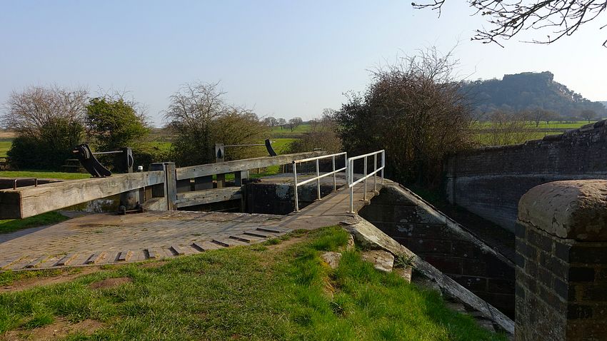 Wharton's Lock and Beeston Castle