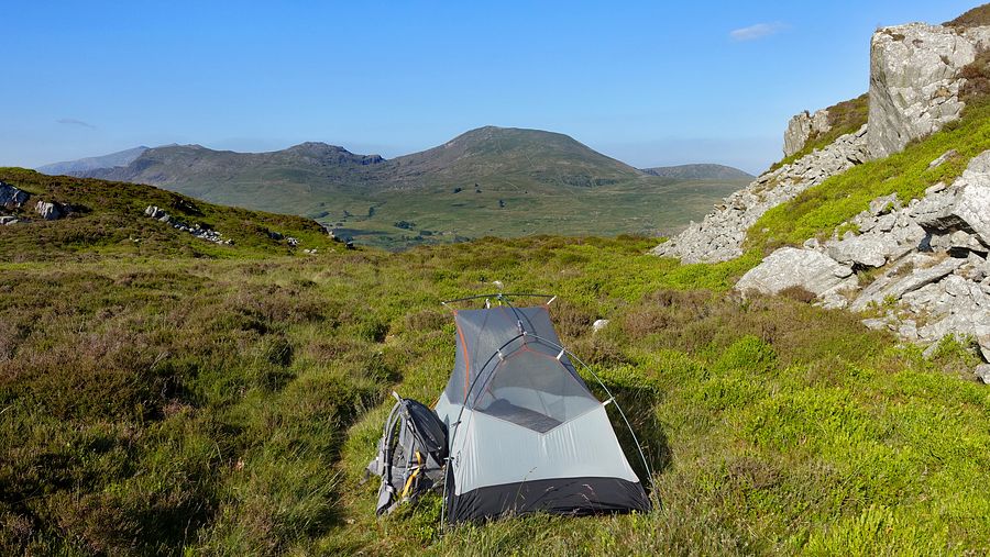 Pitch below Craig-y-garn upper rocks