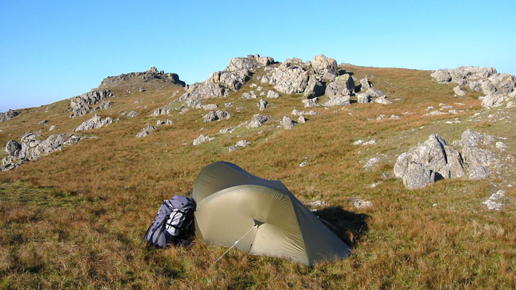 Tent pitch on Moel Llyfnant #1