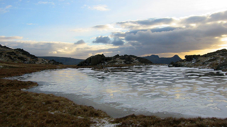 High House Tarn and the Langdale skyline