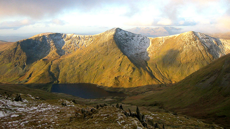 Dawn light on Ill Bell ridge