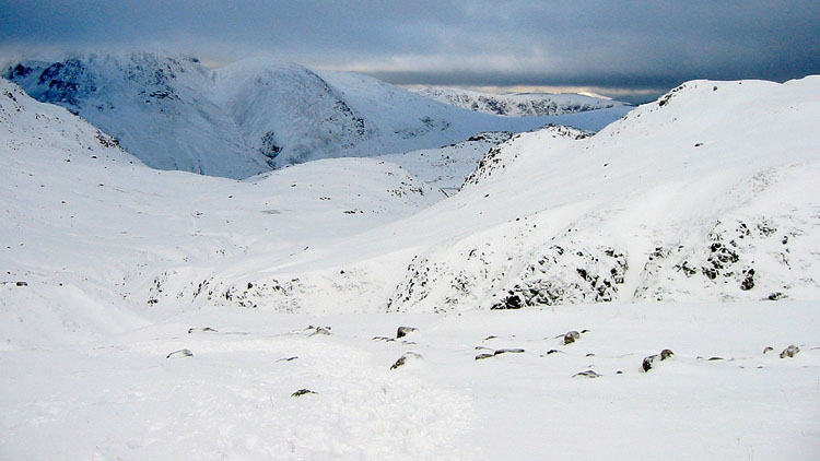 Descending Ruddy Gill with the Gables ahead