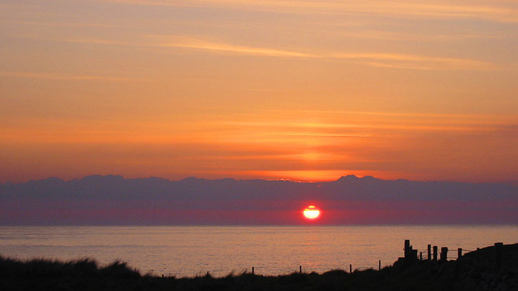 Sunrise from Newton Point pitch