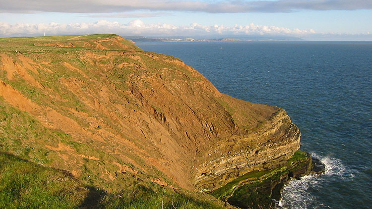 Early light on Filey cliffs