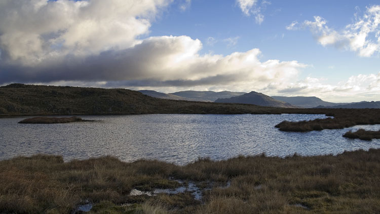Whin Rigg tarn and Harter Fell Whin Rigg tarn and Harter Fell
