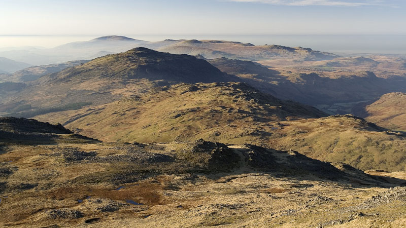 Black Combe & Harter Fell from Crinkle Crags S Top