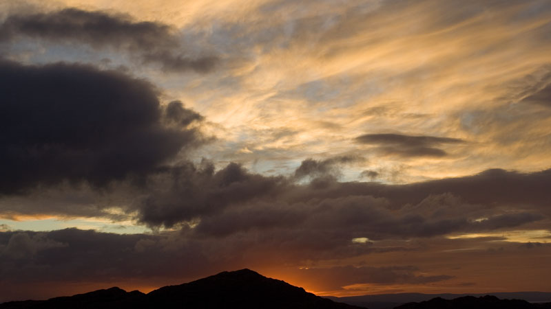 Sunrise sequence #4 from pitch at Great Worm Crag