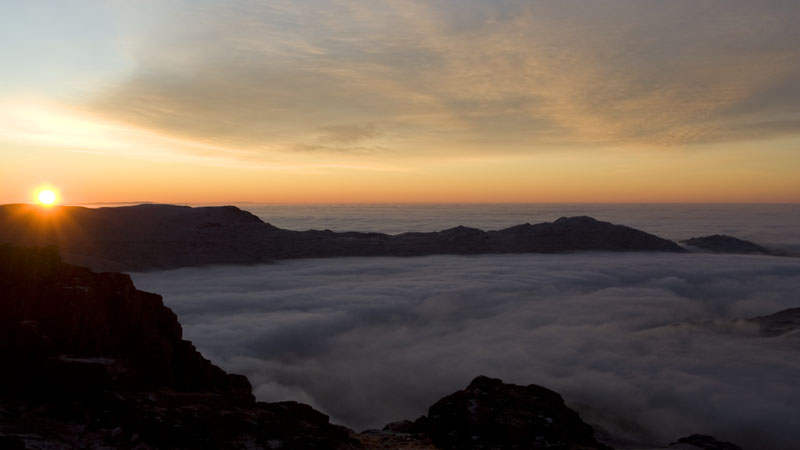 Sunrise over the inversion