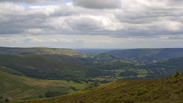 View to Llangollen from Moel Morfydd