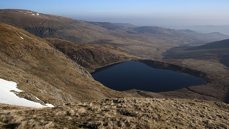 Early light on Melynllyn reservoir from Gledrffordd