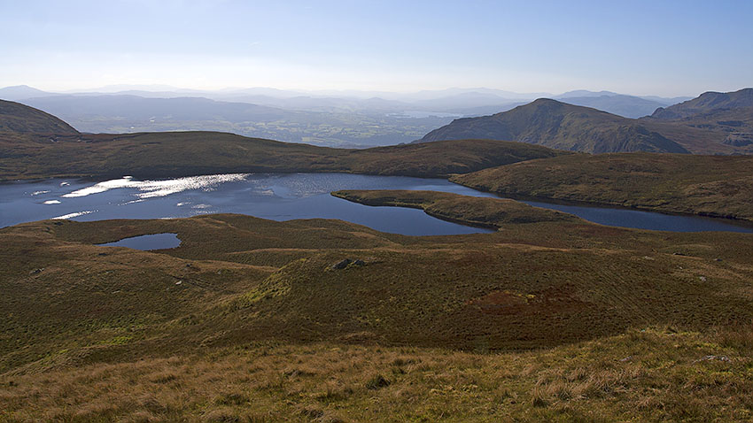 Llyn Conglog from Moel Druman Llyn Conglog from Moel Druman